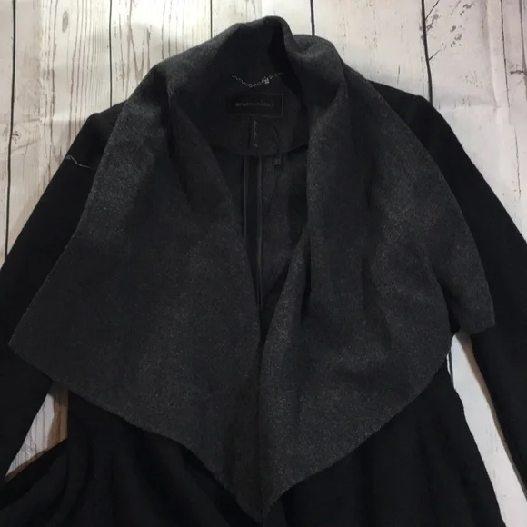 BCBGMAXAZRIA Asymetric Belted Coat NWOT. Oversized fit